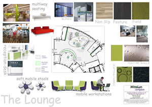 Office Reception Refurbishment with Feature Office Flooring.