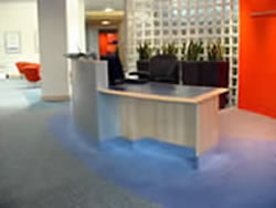 Refurbished Reception, Partitioning, Ceilings, Flooring and Decoration.